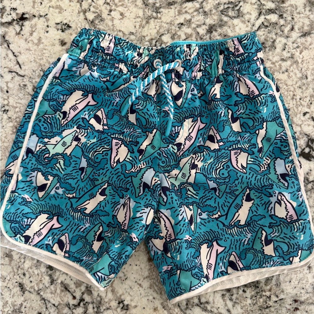 Cat & Jack boys shark swim trunks